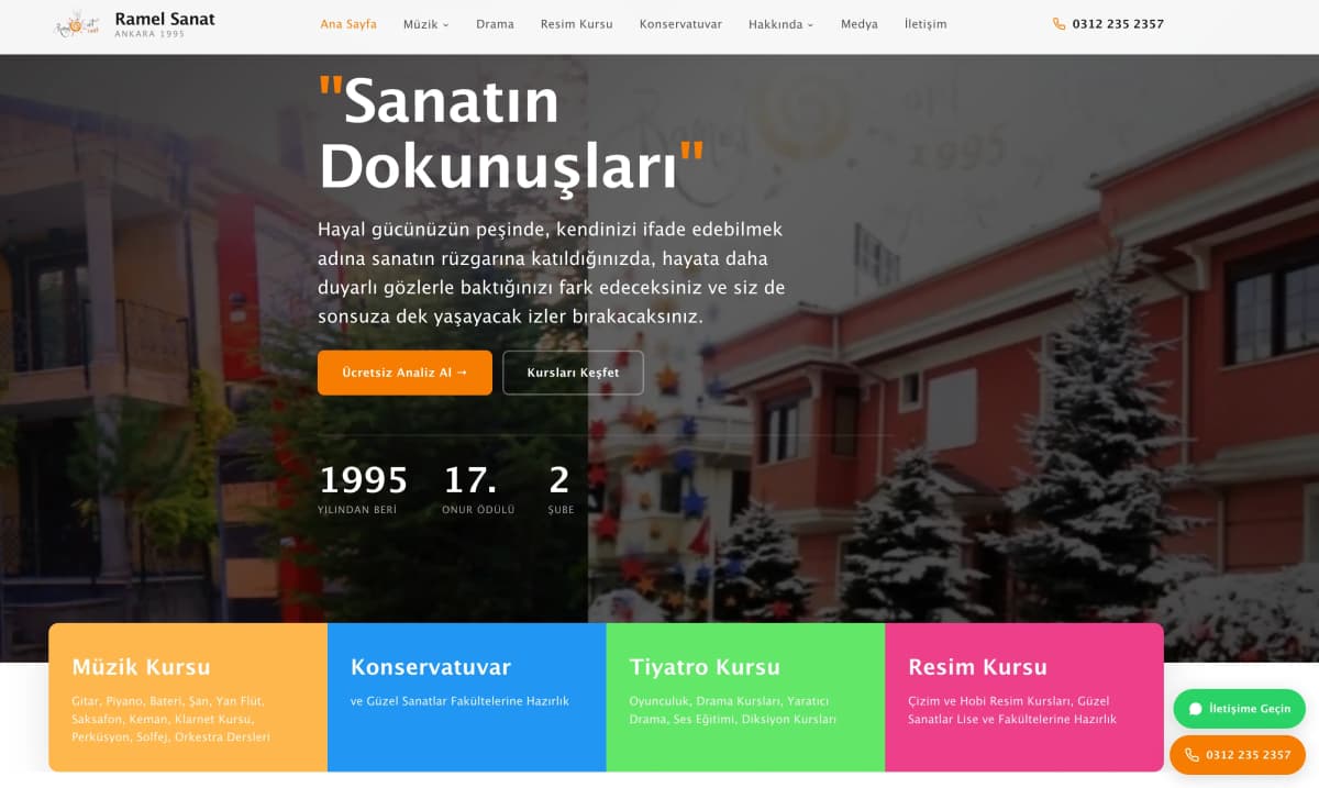 RamelSanat web performans ve SEO optimizasyonu